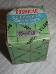 Cosmicar Cctv Or Vtr 50MM F1.8 Television Lens, New In Box. Fixed Price $46.40.