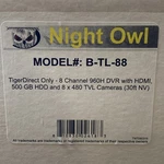 Night Owl B-TL-88 8-CHANNEL 8-CAMERA Wired Security System With 500GB 960H Dvr. Fixed Price $299.95.