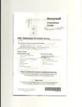 Honeywell Installation Guide User Manual TH2000DV / TH1000DV. Fixed Price $11.20.