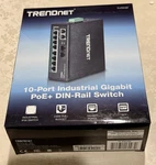 Trendnet 10 Port Industrial Gigabit Poe+ Din-rail Switch New. Fixed Price $175.00.