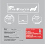 Decal Sticker For All Model Engines Bmw Window Glass Oem: 2122334D. Fixed Price $26.69.