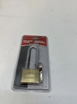 Roadpro RPLB-40L Padlock 1.5", Brass, 2.5" Double Locking Shackle, With 3 Keys. Fixed Price $9.99.
