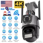 Dual Lens 4K Wifi Security Camera 8X Zoom Outdoor Home Night Vision Cctv Ptz. Fixed Price $34.98.