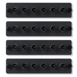 4 Pcs 6 Simplex St Fiber Patch Panel Singlemode Black Adapter Port Network. Fixed Price $54.04.