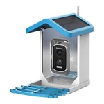 Brookstone Seed Feeder Smart Camera Wifi Ai Bird Recognition Solar Battery Blue. Fixed Price $88.95.