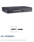 Geovision GV-POE0801 Port Web Smart Switch 10/100 +2 Giga. Fixed Price $18.00.