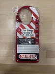 Master 427 Lockout Hasps Labeled Snap-on Hasp, Red New. Fixed Price $8.54.