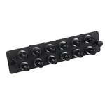 12 Simplex St Fiber Patch Panel With Singlemode Black Adapters .... Fixed Price $21.78.