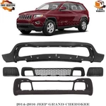 Front Bumper Cover Textured & Grille Inserts For 2014-2016 Jeep Grand Cherokee. Fixed Price $290.00.