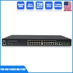 Poe Switch 24 PORTS+2 Ethernet Sfp Uplink 250W 802.3AF/AT Network Ip Cameras. Fixed Price $264.99.
