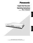 Panasonic WJ-HD220 Digital Disk Recorder Owners Instruction Manual. Fixed Price $22.24.