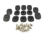 100 Rf Mini Tag Square Black With Pins Checkpoint Security Compatible 8.2MHZ Eas. Fixed Price $19.99.