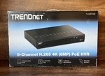 Trendnet 8-CHANNEL 4K Poe Nvr Powers And Stores Data From Up Cameras. Fixed Price $99.00.