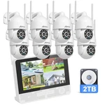 Anran Cctv 5MP Ip Security Camera System 360 Ptz Wifi Wireless 8CAMS 12" Monitor. Fixed Price $429.99.