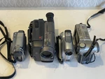 Lot 4 Video Cameras Camcorders Sony Jvc Mini Dv, Sharp For Parts Repair. Fixed Price $45.00.