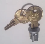 (5) Lock Plug LP700LP Keyed 125TA Timberline Satin Nickel LOT#1010-2-125. Fixed Price $9.75.