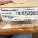 American Standard Digital Thermostat ACONT401AN21MAA, Push Button. Fixed Price $62.99.