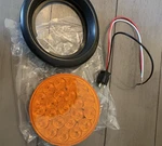 Round Sealed Amber Warning Lamp 4" Optronics SLL43AKB1PG Tail Stop Turn F/s. Fixed Price $24.99.