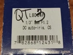 Rainbow Cctv Lens L8DC4P 1/3" 8MM F1.2 Cs Made Japan 782868124318. Fixed Price $35.00.