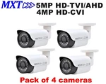 Mxt 5MP Tvi/ahd 4MP Cvi Outdoor Ir 3.6MM Lens Mini-bullet Camera/ Pack Of. Fixed Price $160.00.
