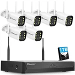 Wireless Wifi Outdoor 5MP Cctv Security Camera System 10CH 1TB Nvr Home Audio. Fixed Price $289.99.