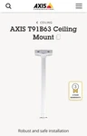 Axis T91B63 Ceiling-mounted Network Camera Indoor/outdoor 5504-641. Fixed Price $99.00.