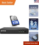 Advanced Hybrid 5-IN-1 Security Dvr With 1TB Storage For Smart Home. Fixed Price $246.99.