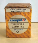 Computar 2.6MM F1.6 Lens Cs-mount Cctv Security Camera W/cable TG2616FCS-3. Fixed Price $24.88.