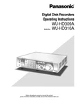 Panasonic WJ-HD309A WJ-HD316A Digital Disk Recorder Owners Instruction Manual. Fixed Price $22.24.