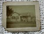 1907 Vintage Cabinet Card Photograph American Family, House, White Picket Fence. Fixed Price $40.00.