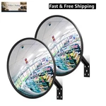 2 Pcs Convex Acrylic Safety Security Traffic Corner Mirrors Adjustable.... Fixed Price $89.99.