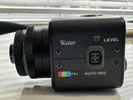 Watec WAT-231S2 Pal Color Ccd Camera With Edmund Optics 54853 Micro Video Lens. Fixed Price $755.00.