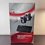 Vintage Radio Shack Color Security Cameras With Switchbox 49-105. Fixed Price $199.95.