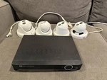 Poe Network Video Recorder W/ 4 Turret Ip Cameras $1600 New!. Fixed Price $399.99.