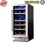 28 Bottle Wine Cooler Refrigerator Built-in Freestanding Dual Zone W/ Lock. Fixed Price $546.99.