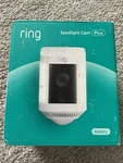 Ring Spotlight Plus Battery Powered Outdoor Camera Lights And Siren White. Fixed Price $79.99.