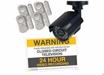 New Q-see 1 Decoy Camera, 4 Alarm Sensors & Sign Surveillance Set. Fixed Price $29.99.