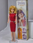 Vintage Mod Hair Tressy Doll (bangs) W/box, Dress & Key American Character 1965. Fixed Price $95.00.