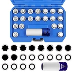 21PCS Wheel Lock Nut Key Kit, Anti-theft Lug Removal Tool, Socket Adapter Se. Fixed Price $106.19.