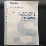 Original Service Manual For The Toshiba KV-7024A Vcr Operating. Fixed Price $14.98.