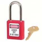 Master 410RED Lockout Padlock, Keyed Different, Thermoplastic, Standard. Fixed Price $9.00.
