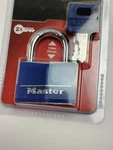 Master Blue Vinyl Covered Aluminum Keyed Padlock, Small For Gym Sch. Fixed Price $6.99.