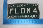New Hampshire Nh License Plate Tag Vanity 1964 Flock Chickens Farmer FLOK4. Fixed Price $30.40.