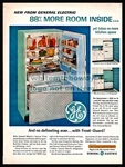 1962 General Electric Spacemaker Aqua Refrigerator Retro Kitchen Print Ad. Fixed Price $12.98.