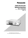 Panasonic WJ-HD500B Digital Disk Recorder Owners Instruction Manual. Fixed Price $22.24.