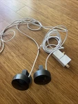 Two Logitech Circle View Weatherproof Wired Home Security Camera VR0018. Fixed Price $125.00.