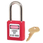Master 410RED Lockout Padlock, Keyed Different, Thermoplastic, Standard. Fixed Price $12.49.