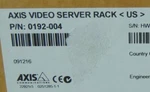 0192-004 Axis Video Server Rack Cabinet 3U. Fixed Price $299.00.