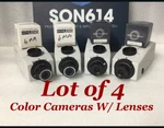 Lot Honeywell HCC484E Security Color Cameras W/new Fixed Lenses 4MM 6MM Tested. Fixed Price $73.90.