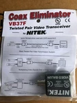Nitek Video Transceiver VB-37F Coax Eliminator. Fixed Price $15.00.